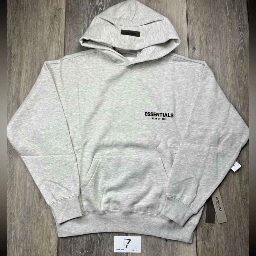 Essentials Men's Light Gray Hoodie Sweatshirt